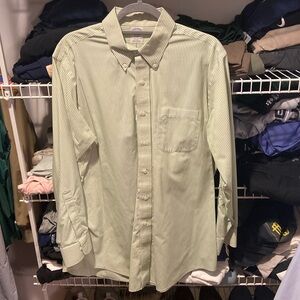 Brooks Brothers Regent Button Down: Green/White
